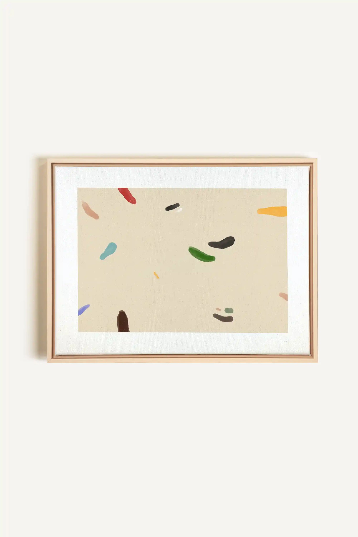 WATERCOLOR DRIFT, Oeuvre sur toile étirée, encadré Naturel Clair