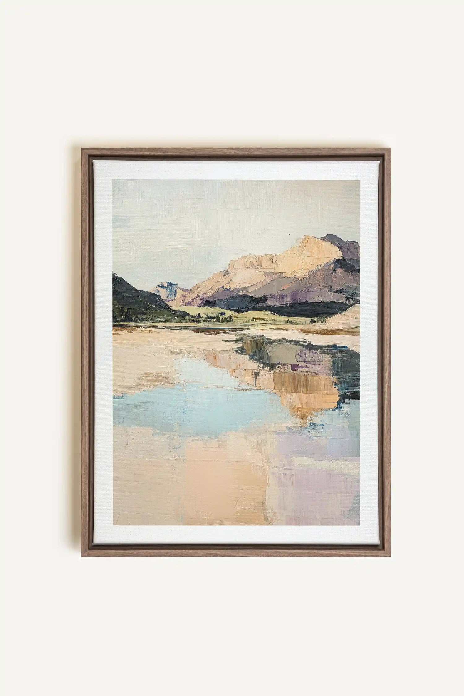 WHISPERS OF THE CANYON, Artwork on stretched canvas, framed in Brown Oak