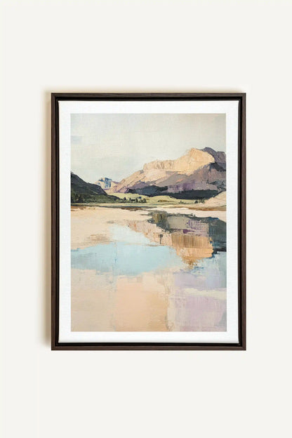 WHISPERS OF THE CANYON, Oeuvre sur toile étirée, encadré Brun Noyer