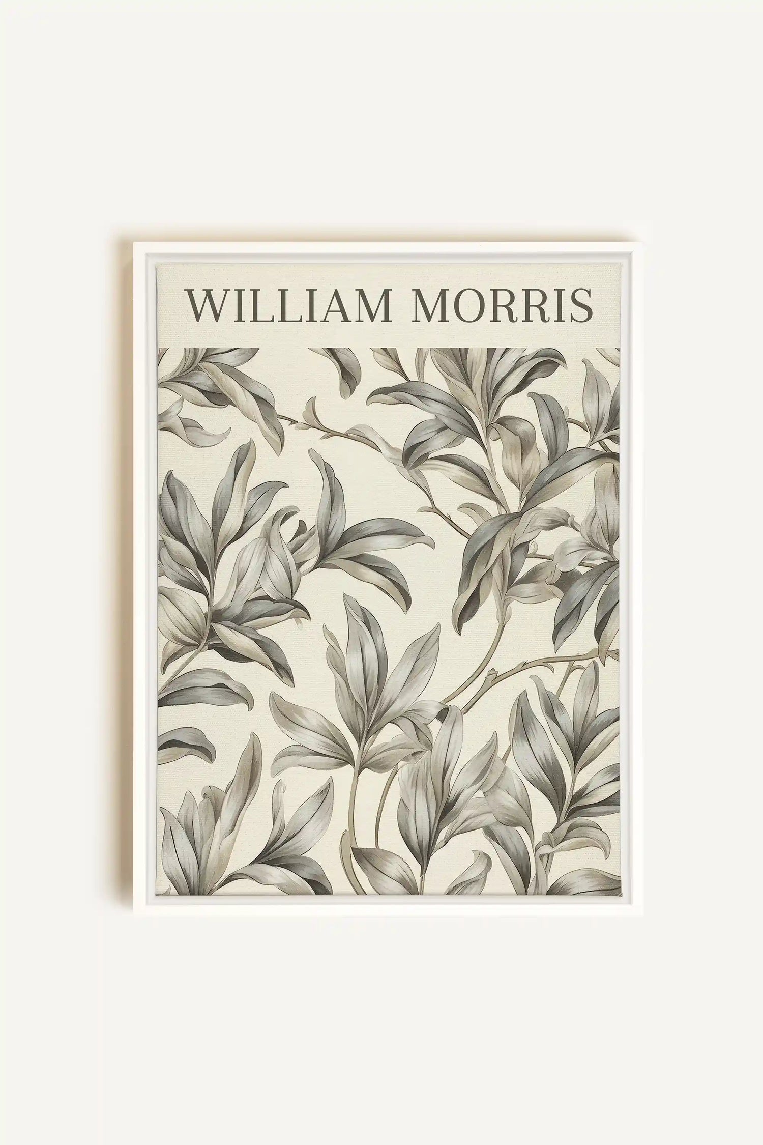 WILLIAM MORRIS, Artwork on stretched canvas, framed in white