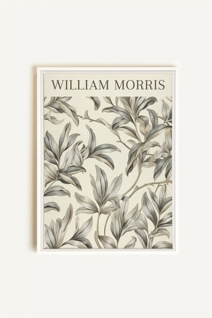 WILLIAM MORRIS, Artwork on stretched canvas, framed in white