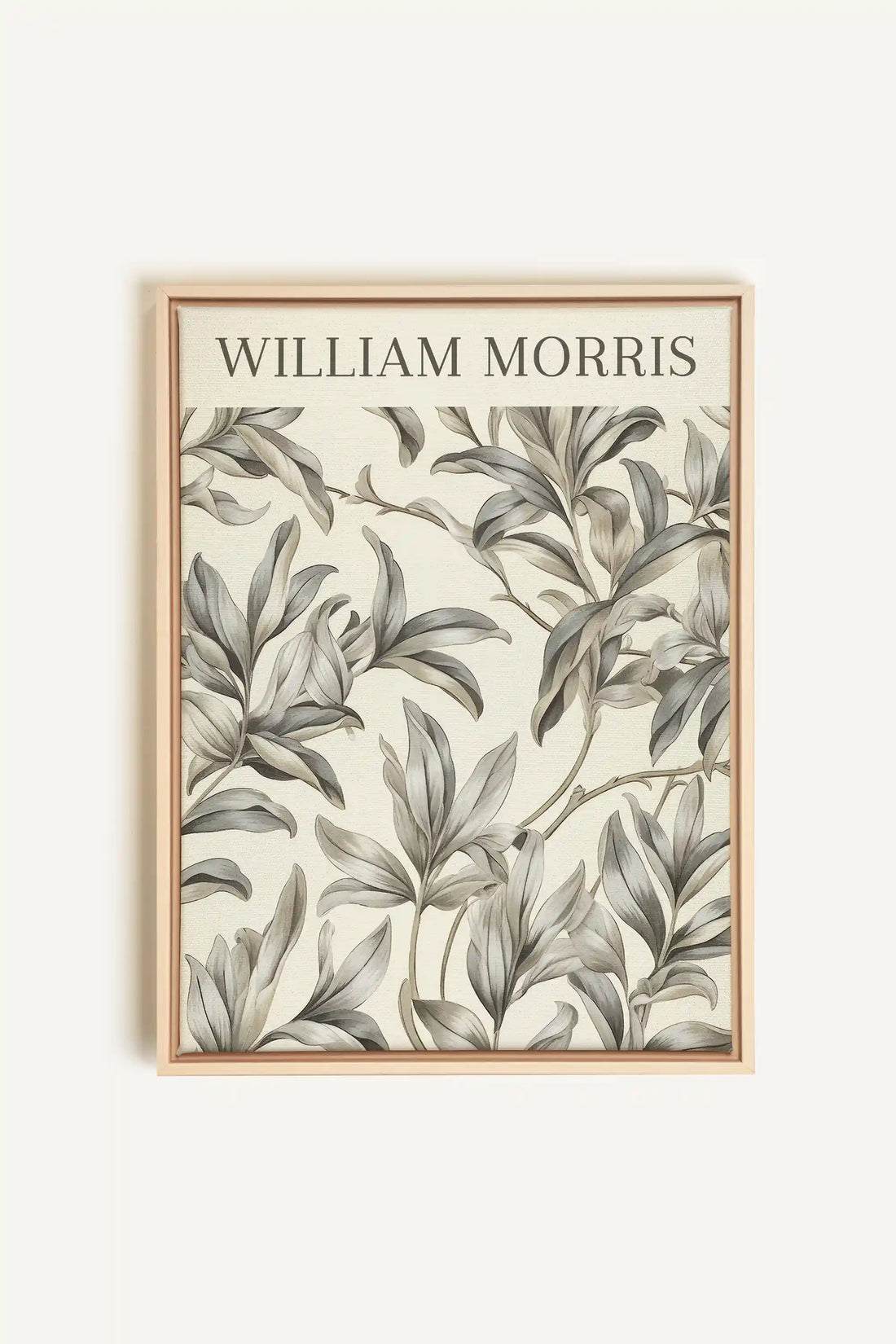 WILLIAM MORRIS, Oeuvre sur toile étirée, encadré Naturel Clair