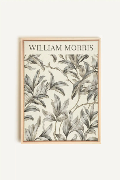 WILLIAM MORRIS, Oeuvre sur toile étirée, encadré Naturel Clair