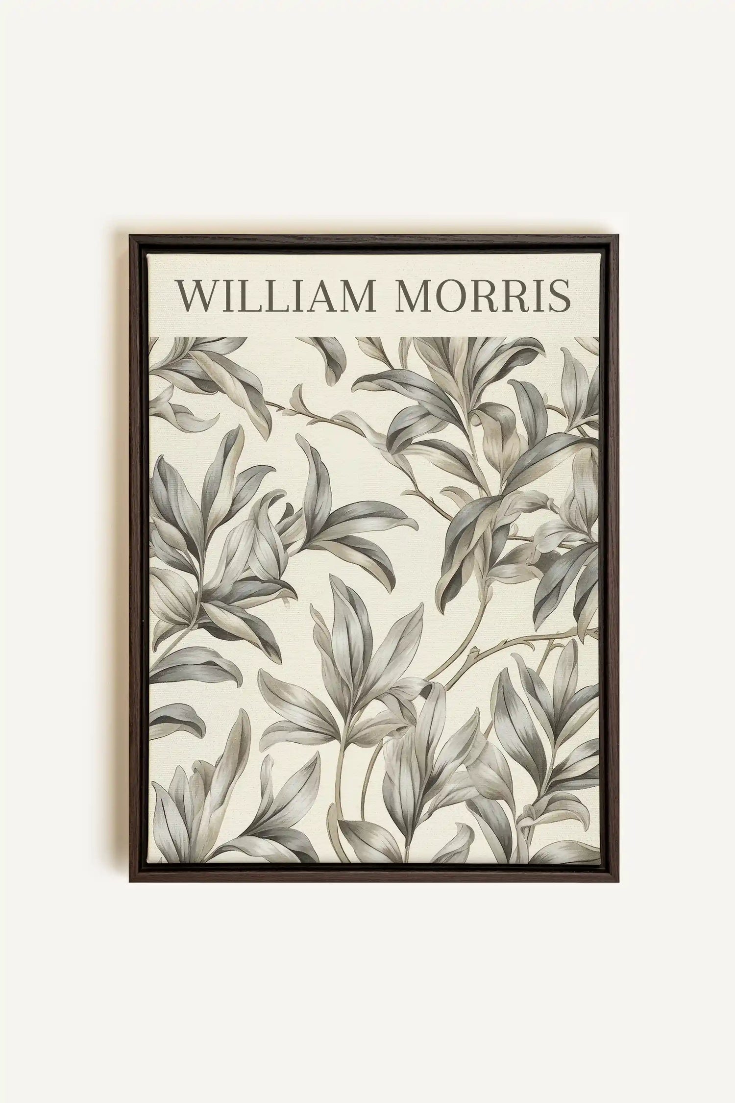 WILLIAM MORRIS, Artwork on stretched canvas, framed in Walnut Brown
