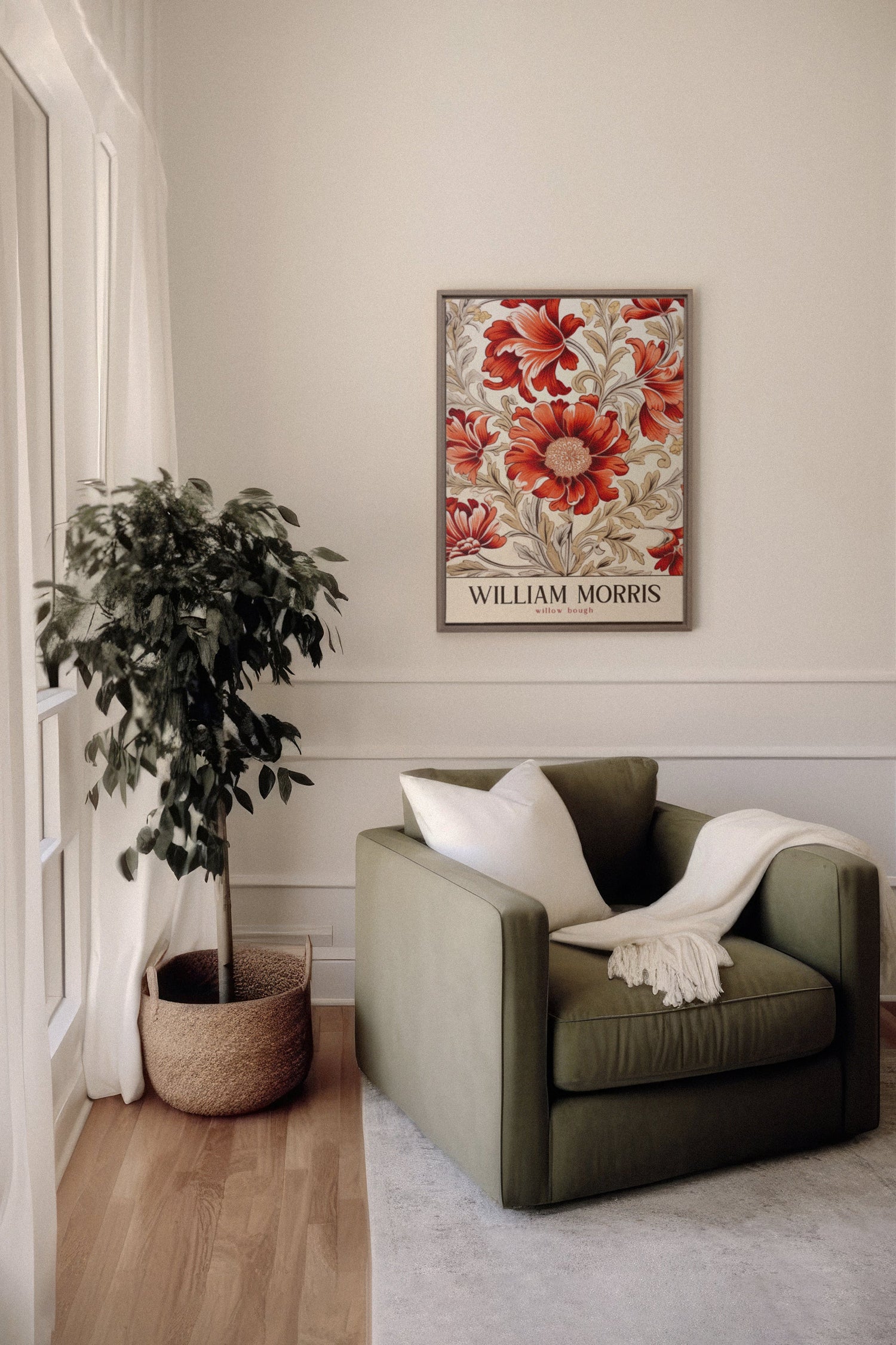 OLEKA CANVAS - WILLIAM BOUGH, Oeuvre sur toile étirée, encadré Brun Chêne