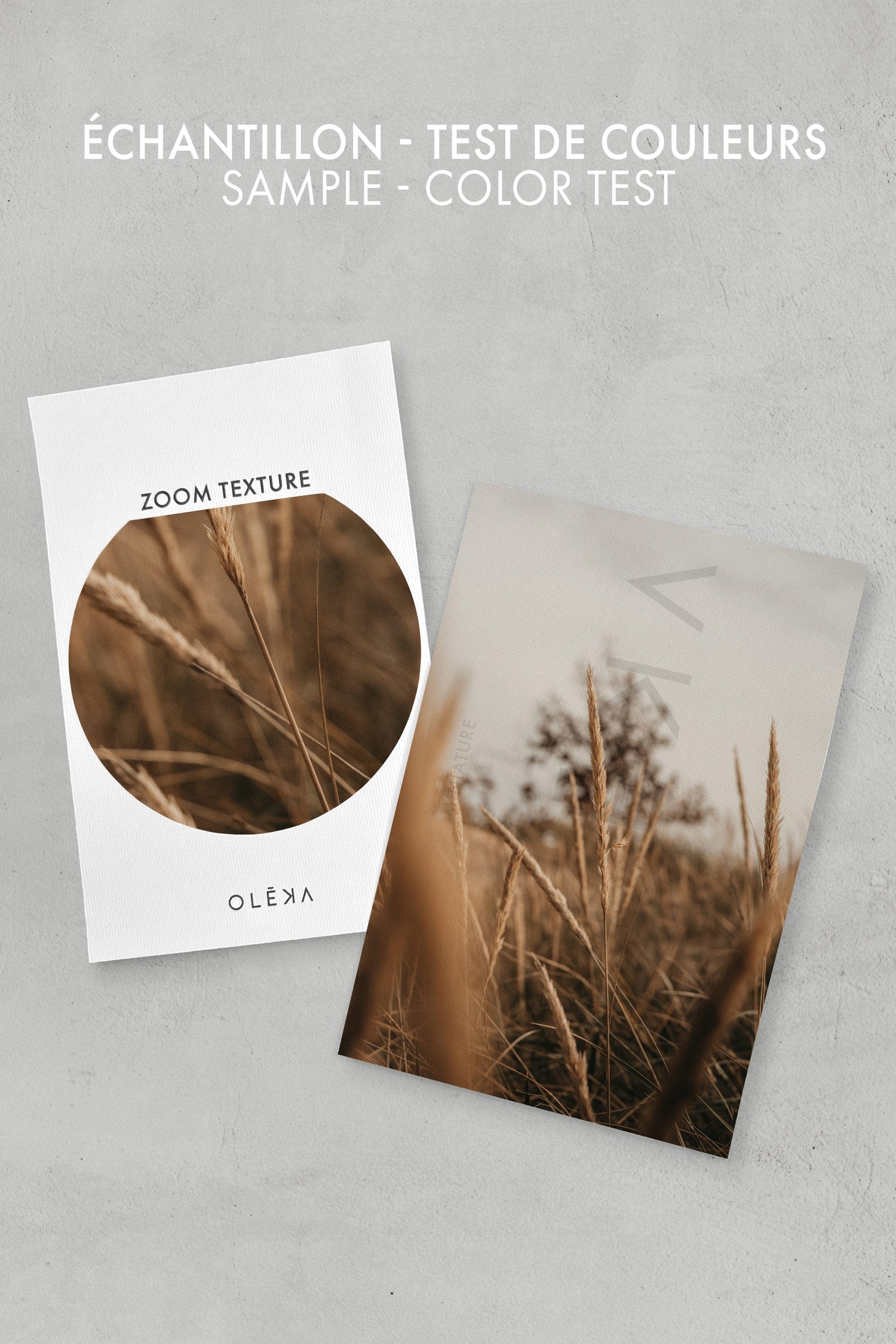 OLEKA CANVAS - WHEAT, Oeuvre sur toile étirée, encadré Brun Chêne