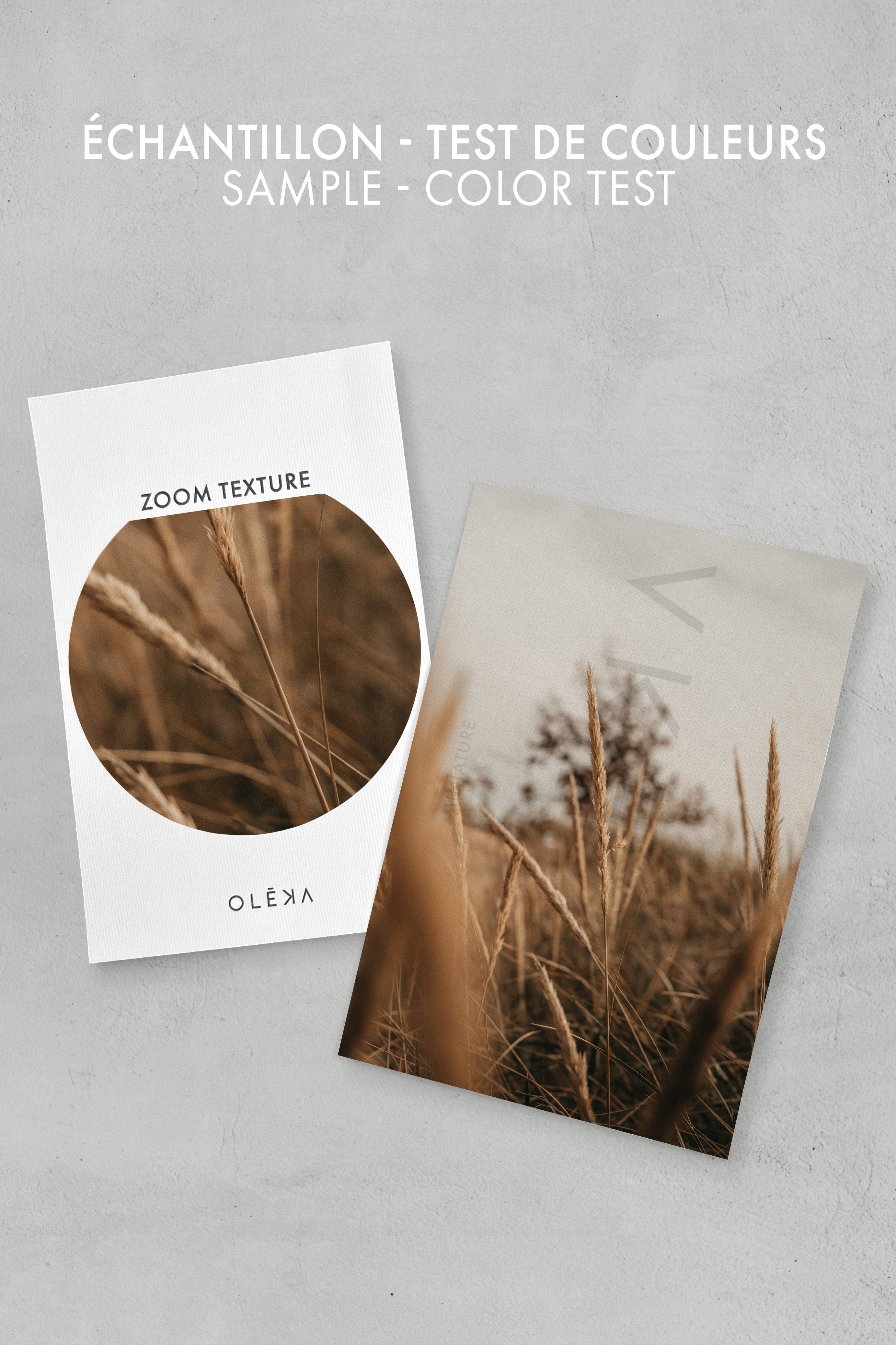 OLEKA CANVAS - WHEAT, Oeuvre sur toile étirée, encadré Brun Chêne