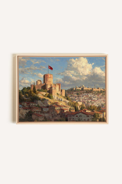 WHISPERS OF ISTANBUL, Artwork on stretched canvas, framed Natural Light