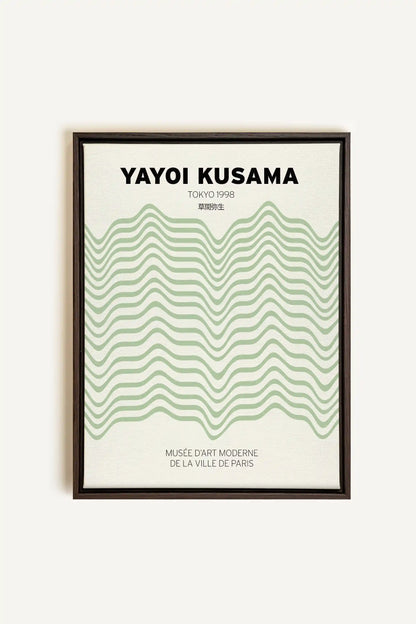 YAYOI I, Artwork on stretched canvas, framed in Walnut Brown