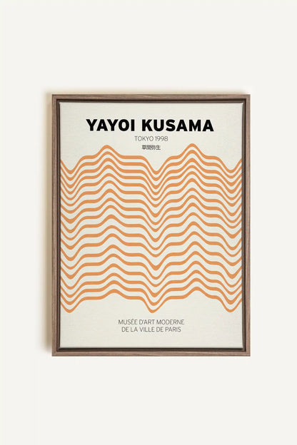 YAYOI II, Artwork on stretched canvas, framed in Brown Oak