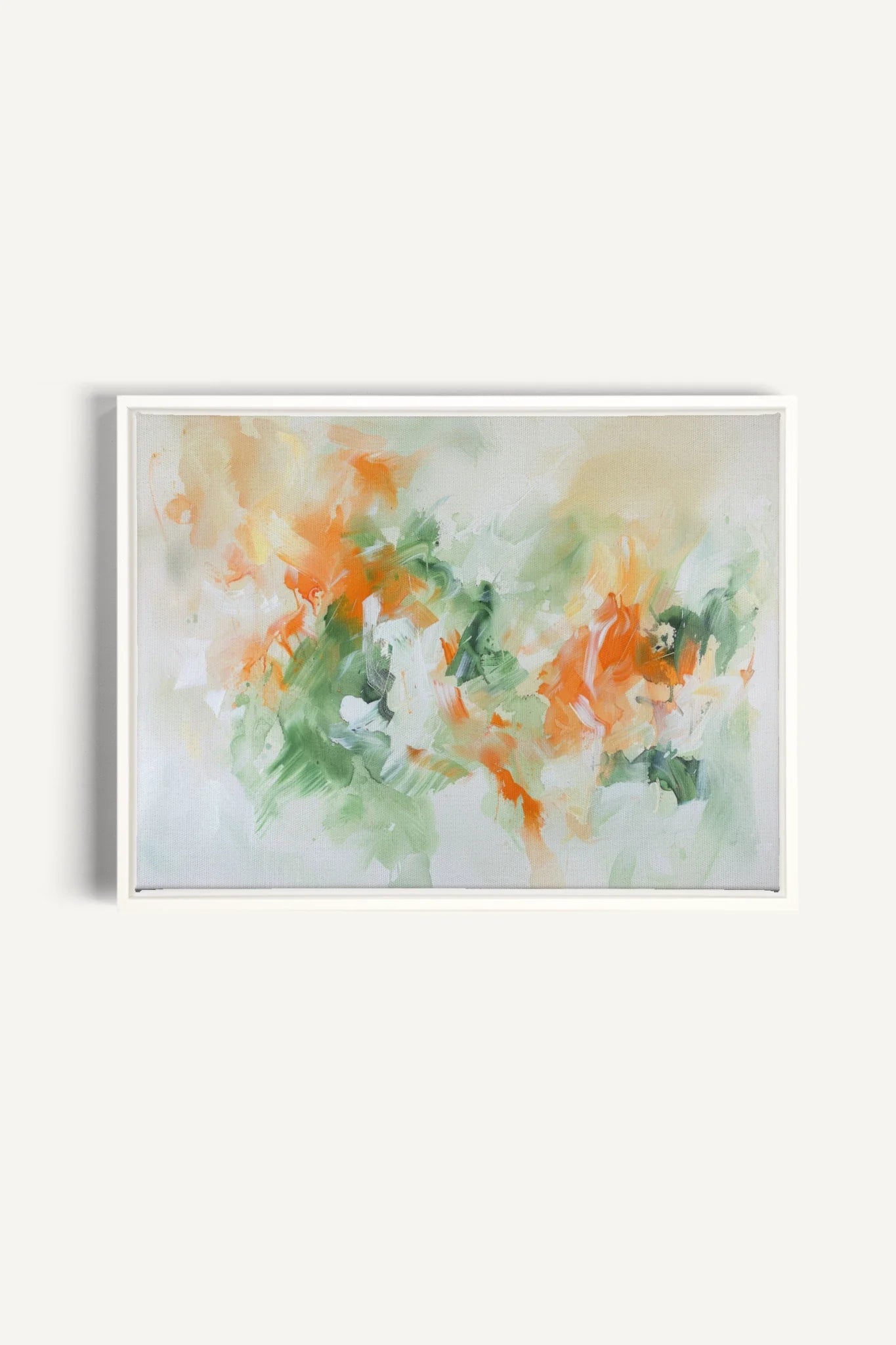 OLEKA CANVAS - ABSTRACT JUNGLE, Oeuvre sur toile étirée, encadré Blanc