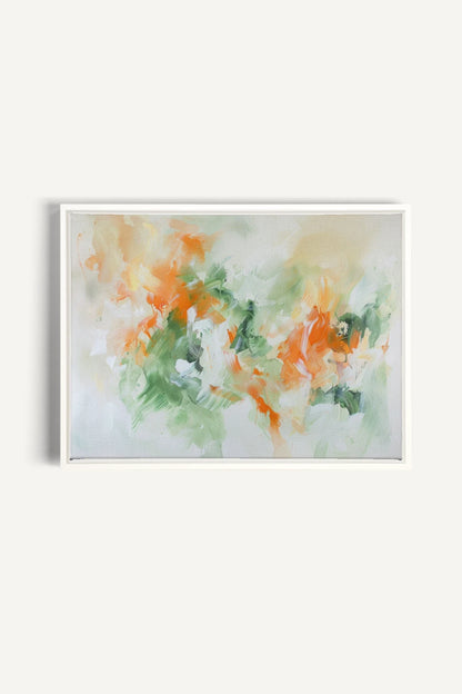OLEKA CANVAS - ABSTRACT JUNGLE, Oeuvre sur toile étirée, encadré Blanc