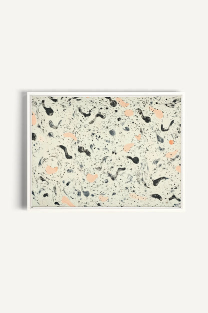 OLEKA CANVAS - ABSTRACT SPARKS, Oeuvre sur toile étirée, encadré Blanc