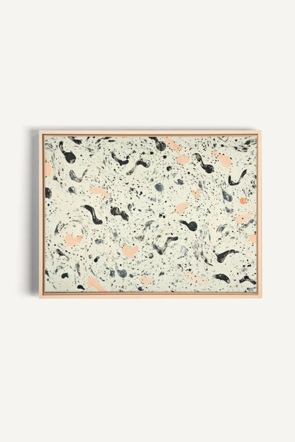 OLEKA CANVAS - ABSTRACT SPARKS, Oeuvre sur toile étirée, encadré Naturel Clair