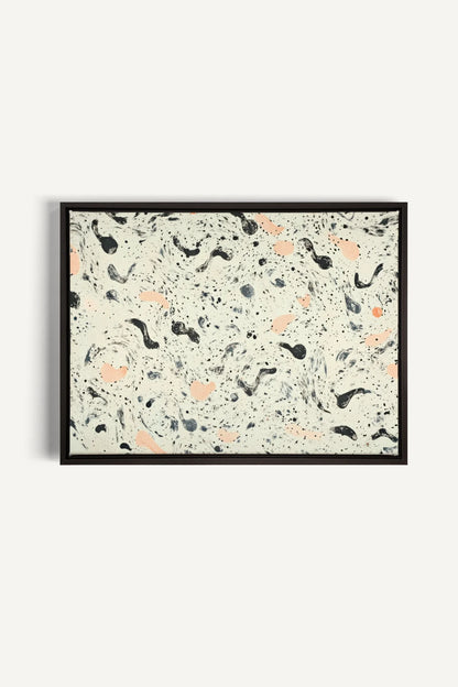 OLEKA CANVAS - ABSTRACT SPARKS, Oeuvre sur toile étirée, encadré Noir