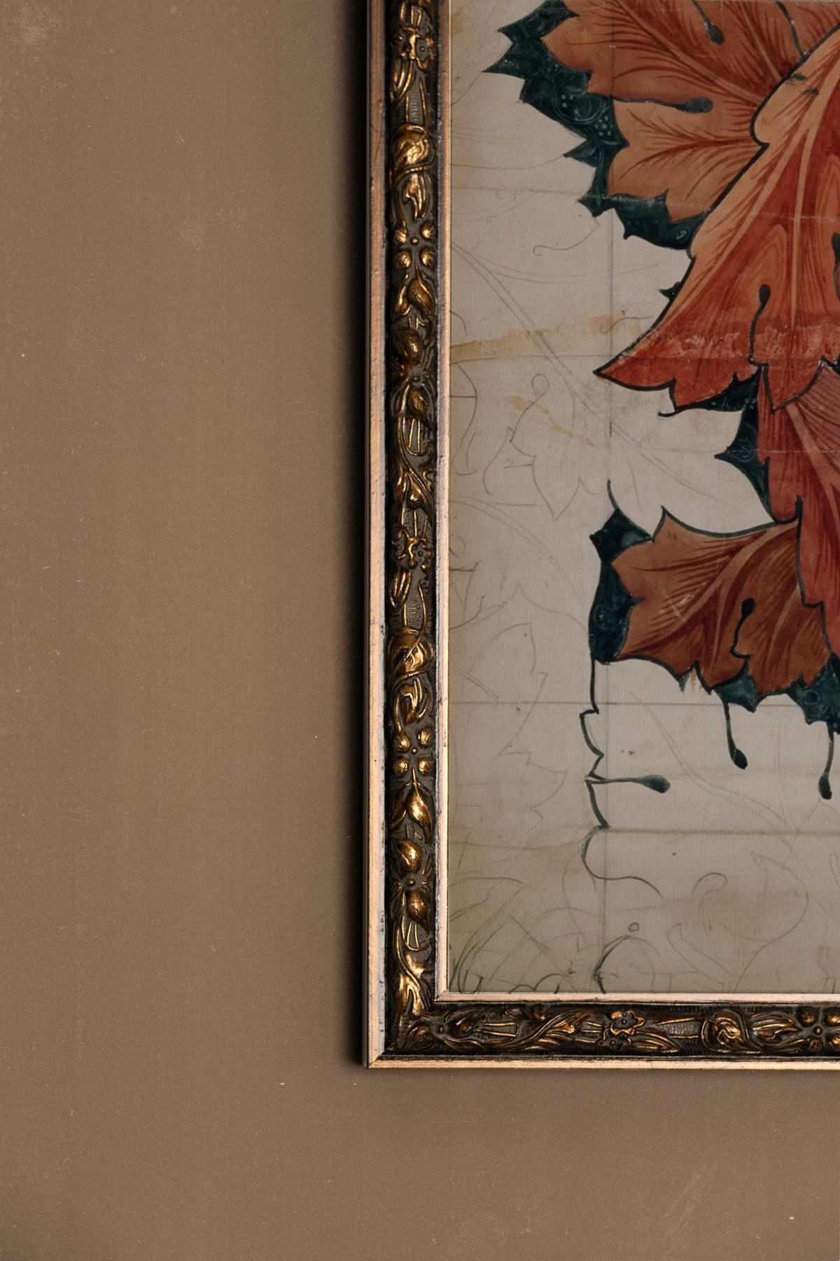 ACANTHUS, Oeuvre sur toile rigide, encadré Vintage Bronze