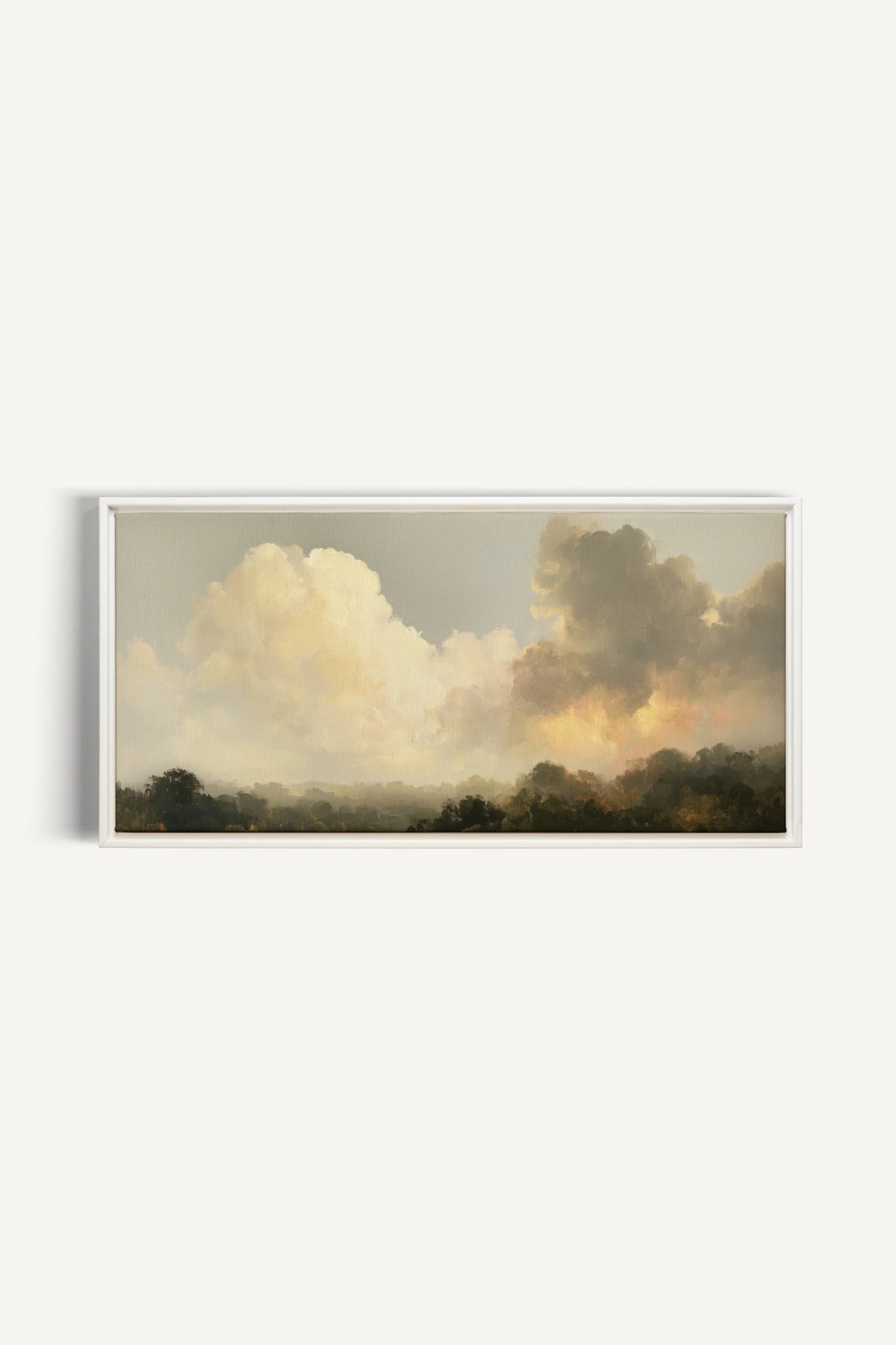 AFTER THE RAIN, Oeuvre sur toile étirée, encadré Blanc