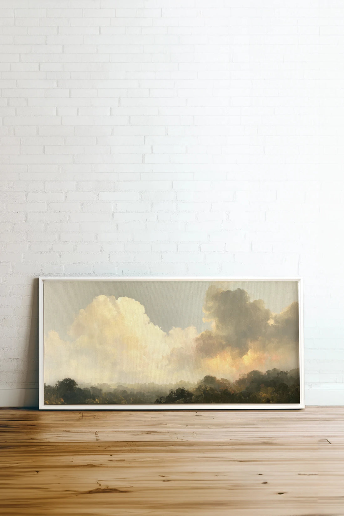AFTER THE RAIN, Oeuvre sur toile étirée, encadré Blanc