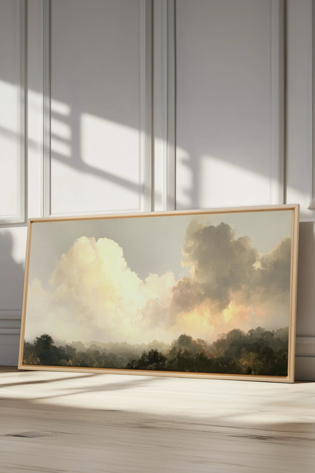 AFTER THE RAIN, Artwork on stretched canvas, Light Natural frame