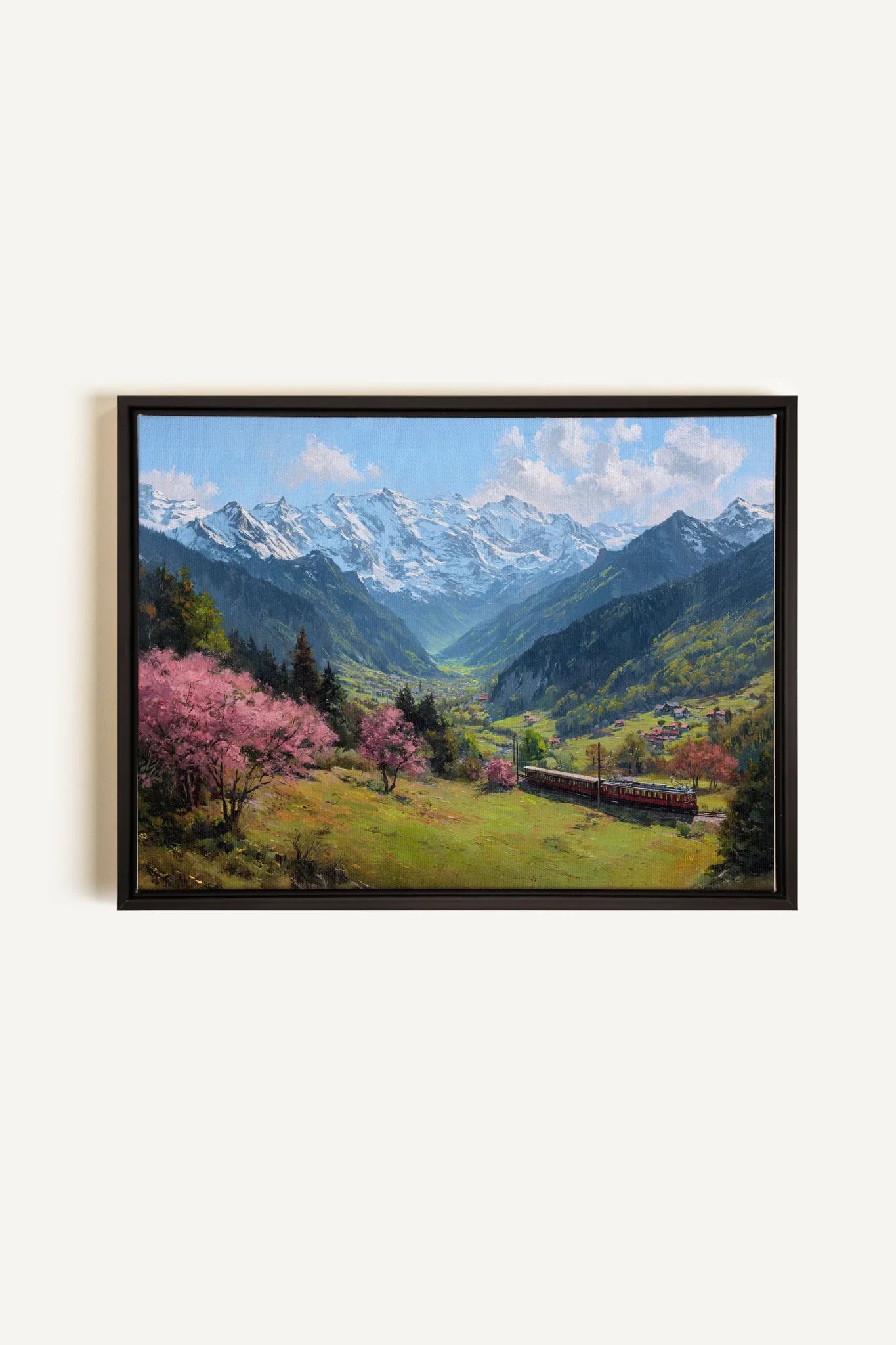 OLEKA CANVAS - ALPINE JOURNEY, Oeuvre sur toile étirée, encadré Noir