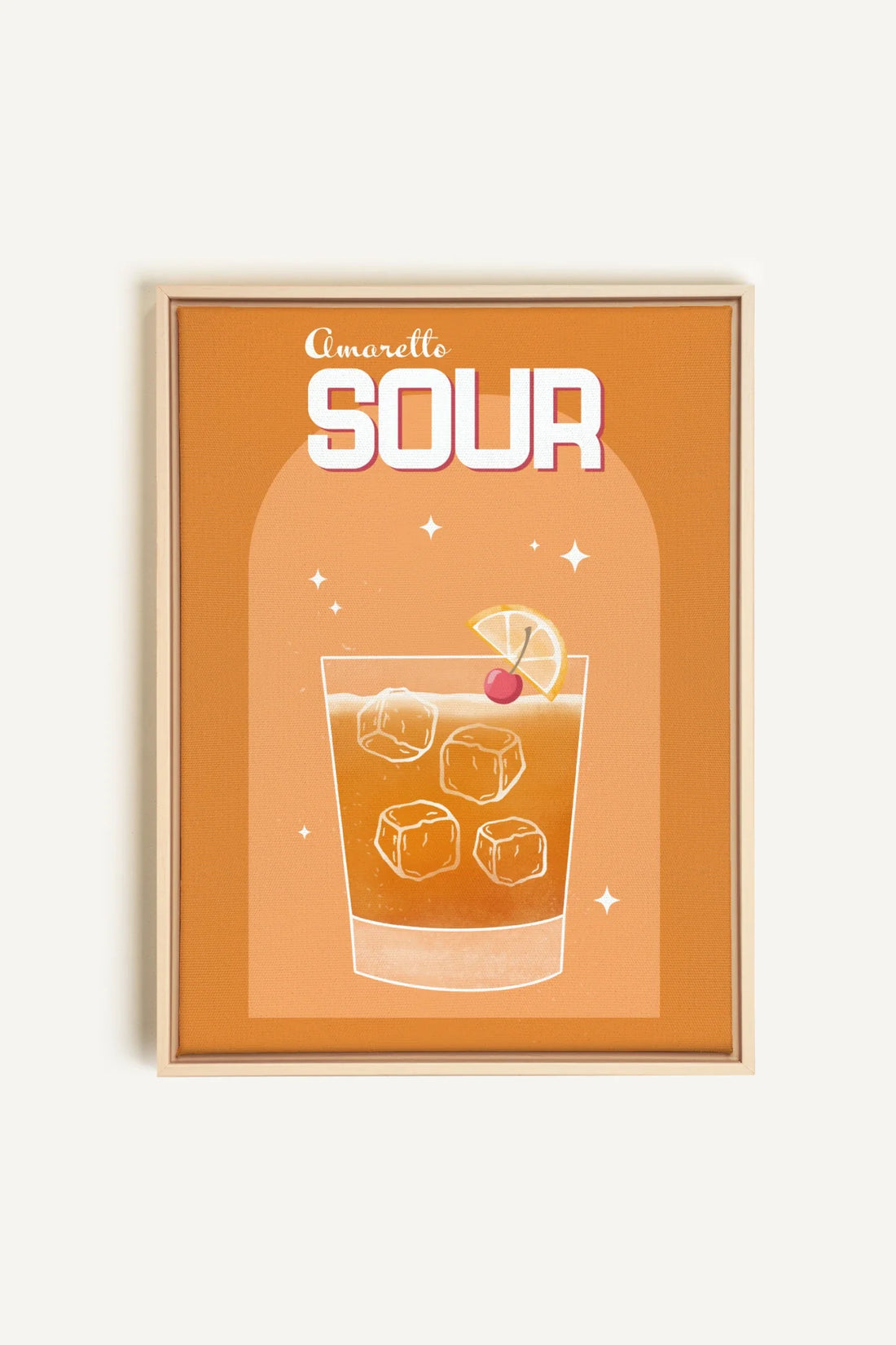 OLEKA CANVAS - AMARETTO SOUR, Oeuvre sur toile étirée, encadré Naturel Clair