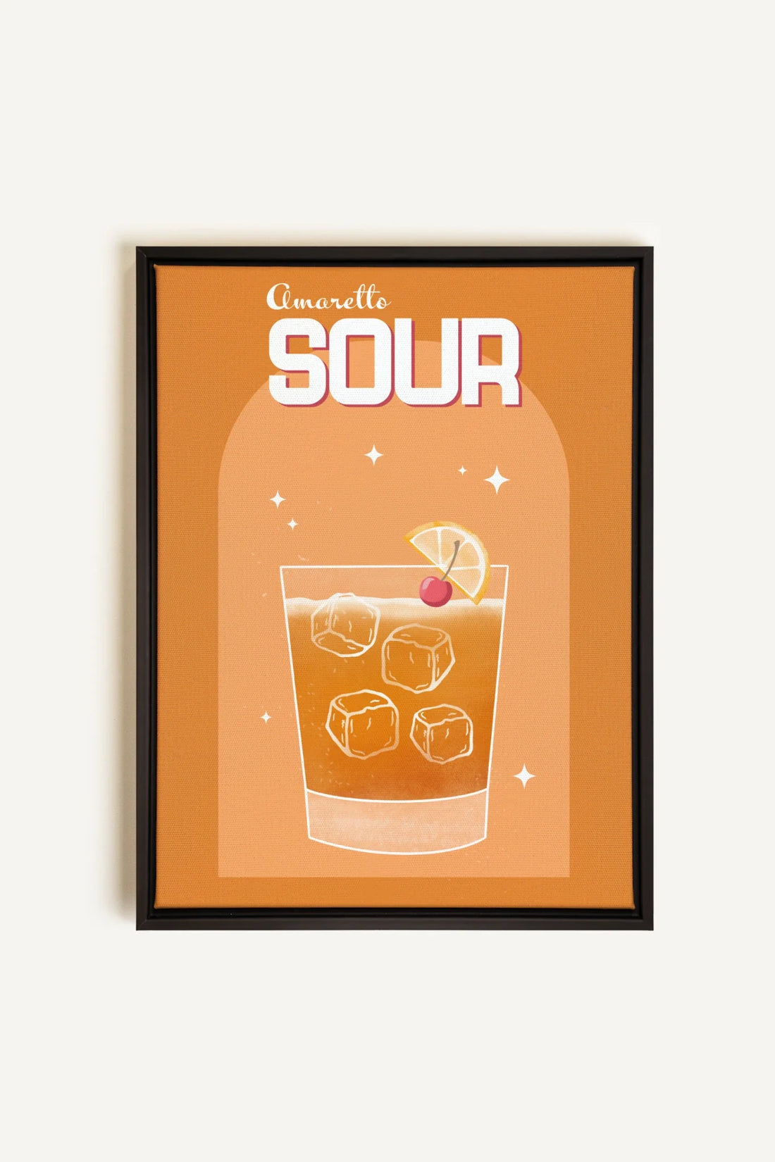 OLEKA CANVAS - AMARETTO SOUR, Oeuvre sur toile étirée, encadré Noir