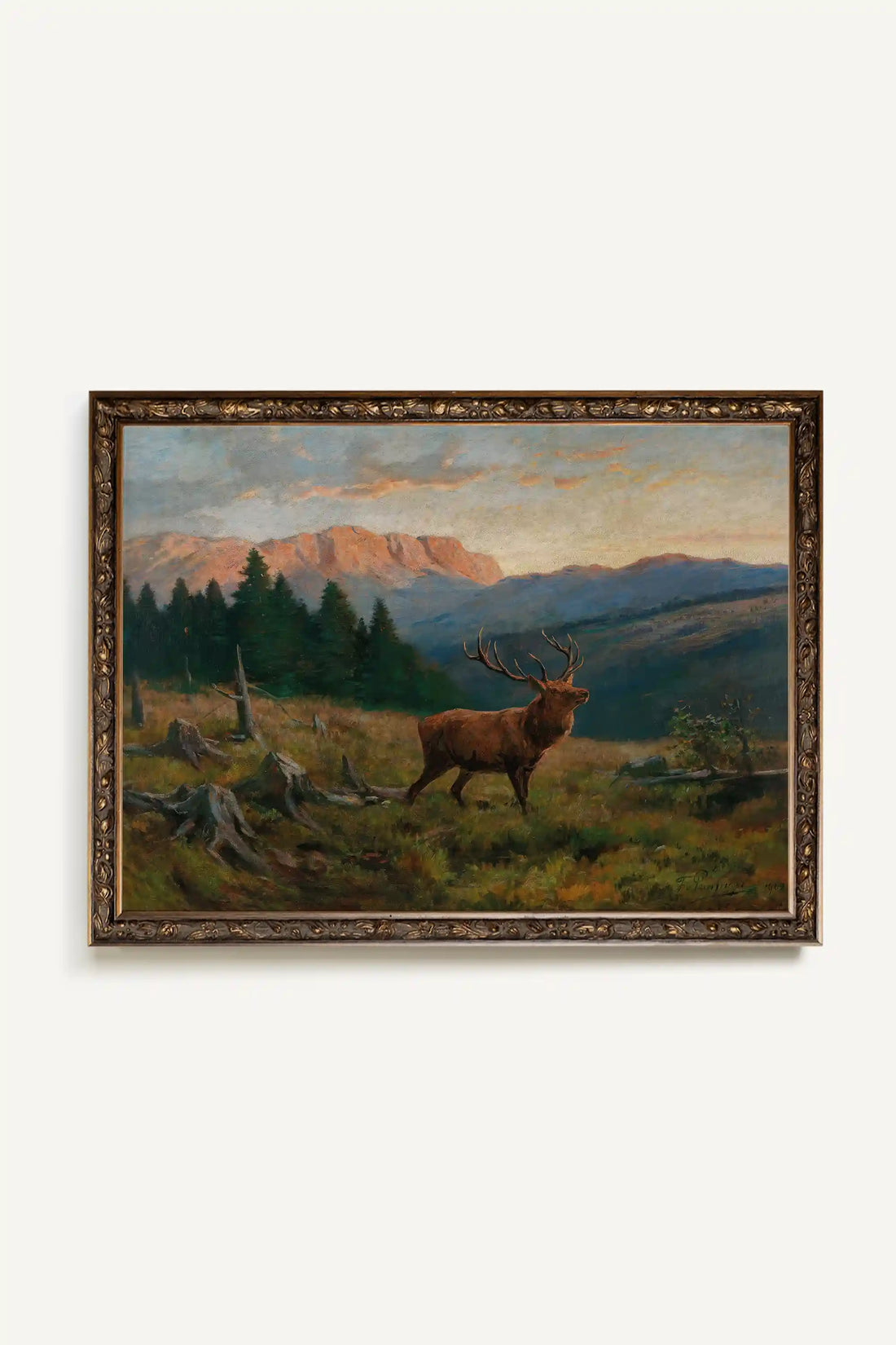 ÂME DE LA FORÊT, Artwork on rigid canvas, framed in Vintage Bronze