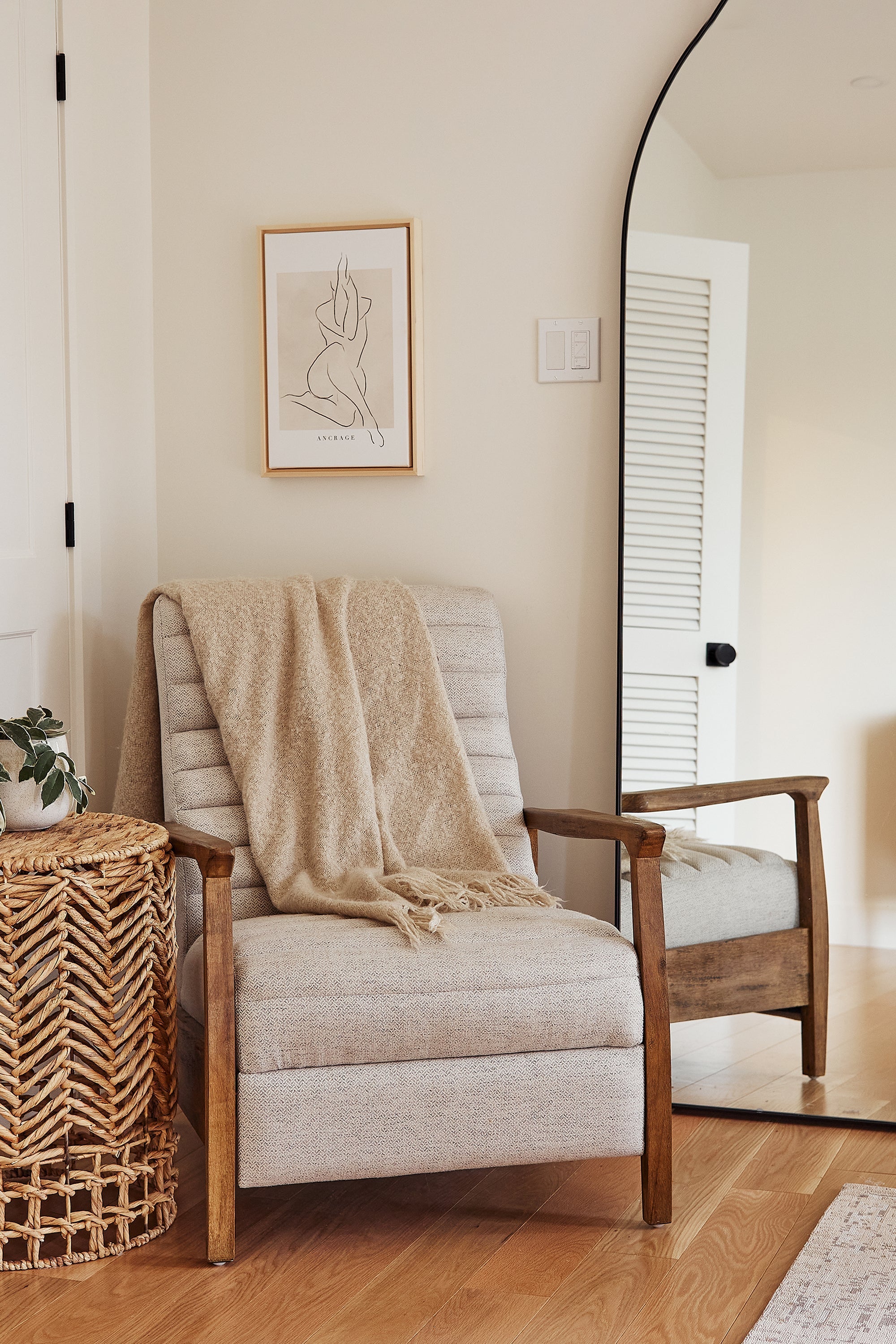 OLEKA CANVAS - ANCRAGE, Oeuvre sur toile étirée, encadré Naturel Clair