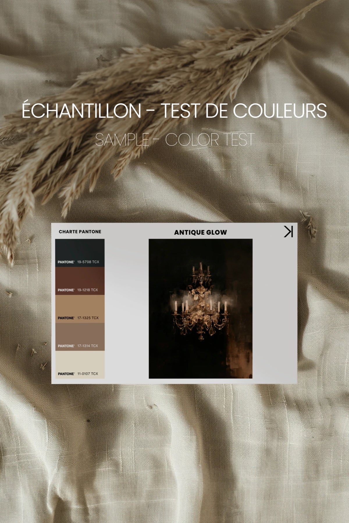 Antique Glow, Oeuvre sur toile rigide, encadré Vintage Argent