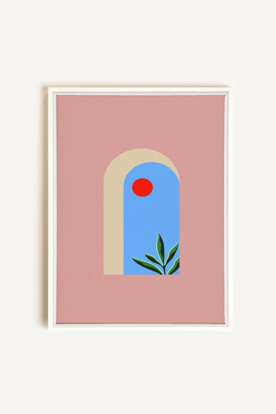 OLEKA CANVAS - ARCHE, Oeuvre sur toile étirée, encadré Blanc