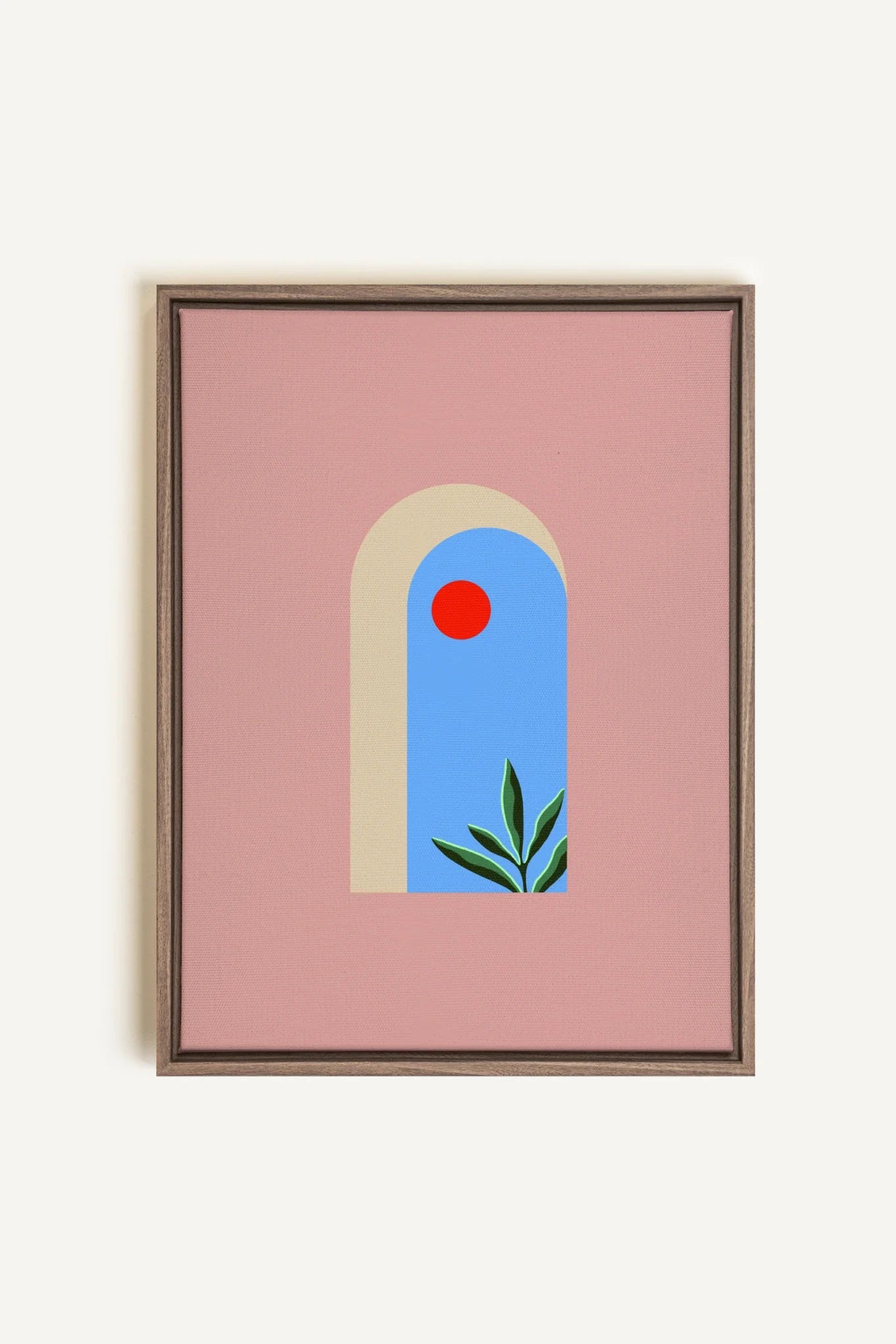 OLEKA CANVAS - ARCHE, Oeuvre sur toile étirée, encadré Brun Chêne