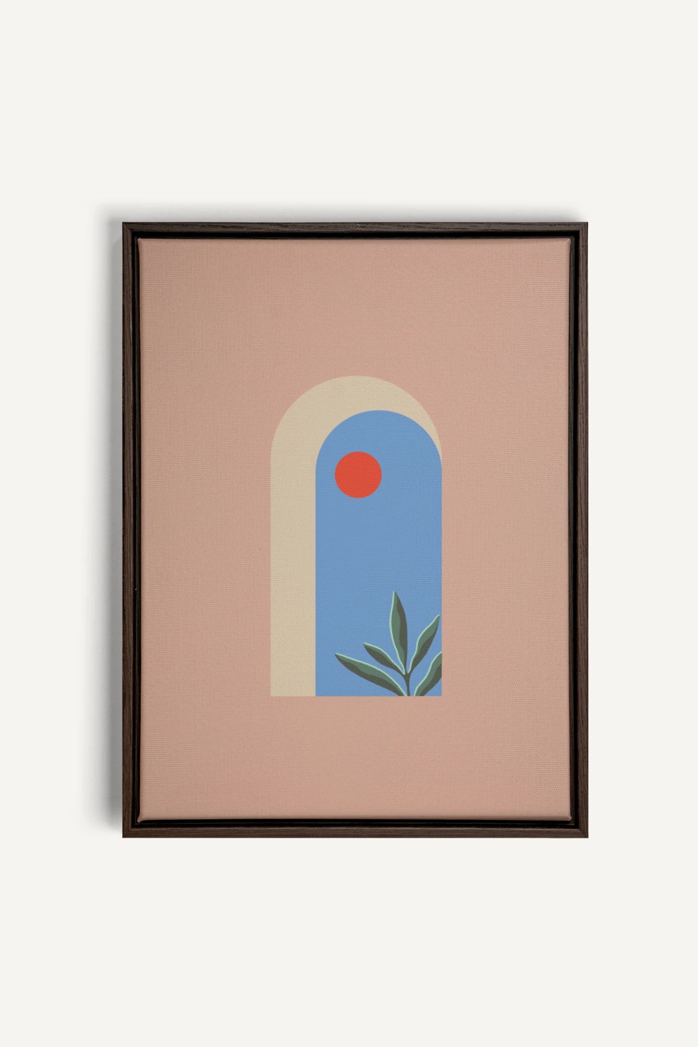 ARCHE, Oeuvre sur toile étirée, encadré Brun Noyer