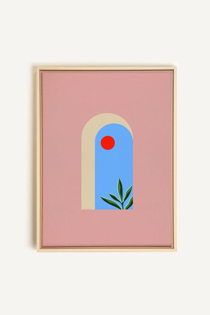 OLEKA CANVAS - ARCHE, Oeuvre sur toile étirée, encadré Naturel Clair