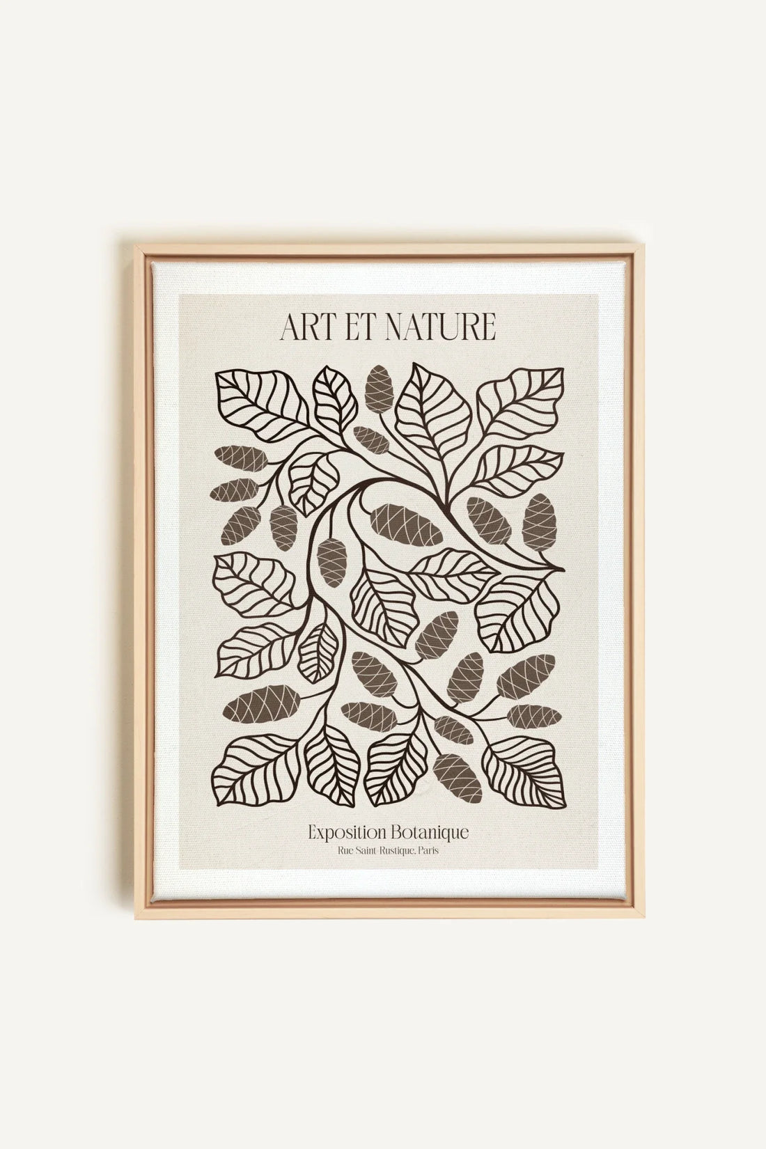 OLEKA CANVAS - ART ET NATURE, Oeuvre sur toile étirée, encadré Naturel Clair