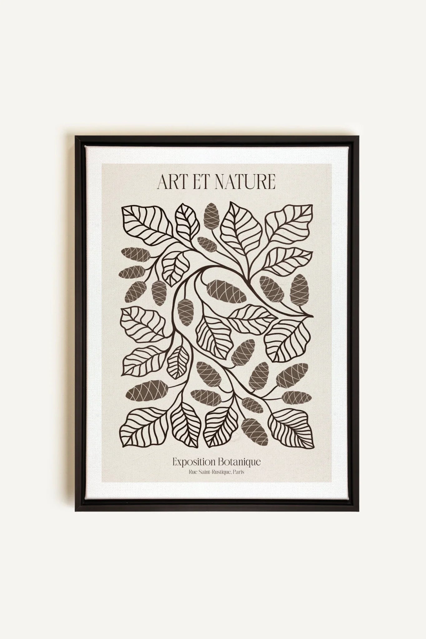 OLEKA CANVAS - ART ET NATURE, Oeuvre sur toile étirée, encadré Noir