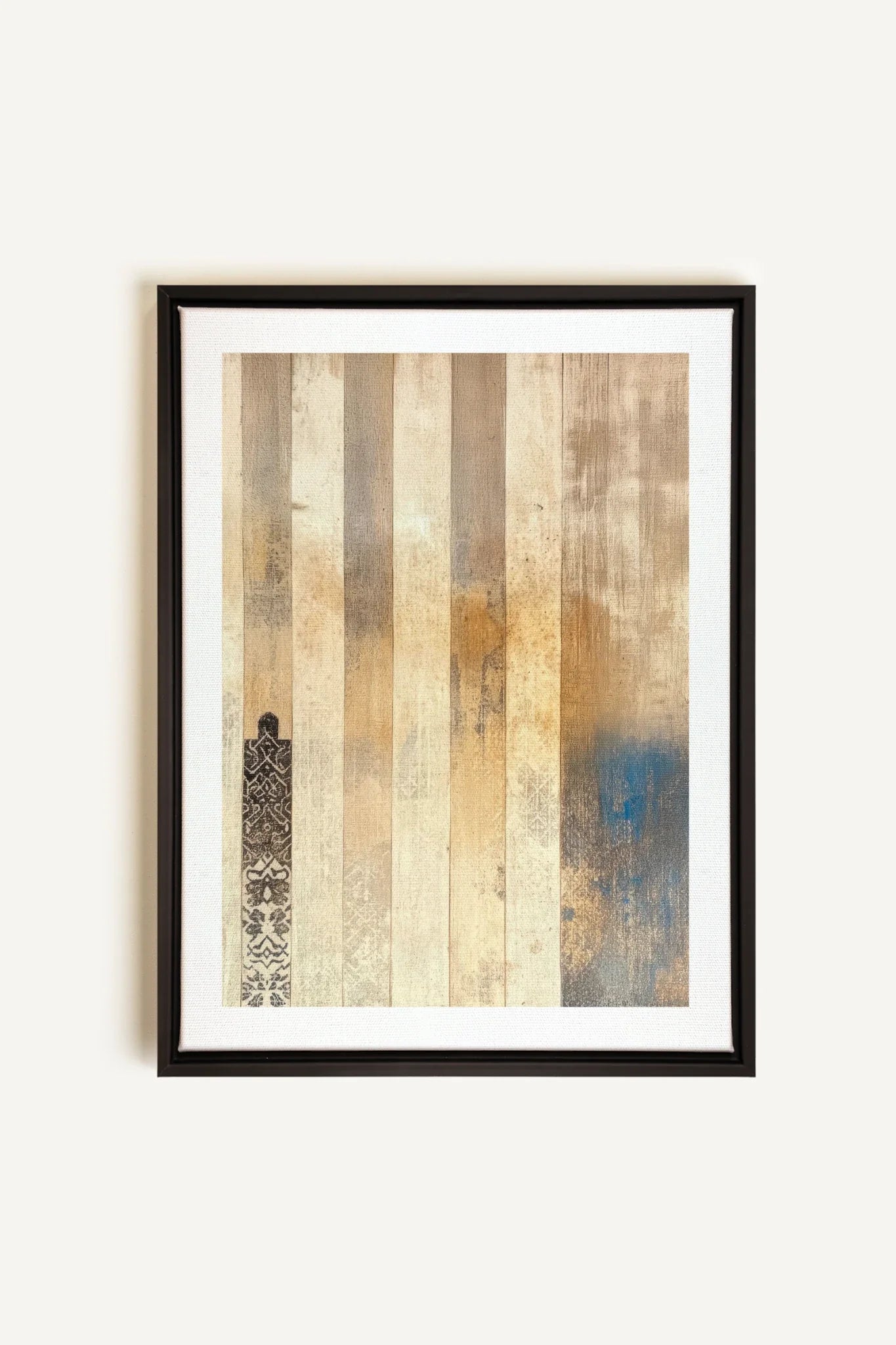 OLEKA CANVAS - ARTISAN PATINA, Oeuvre sur toile étirée, encadré Noir