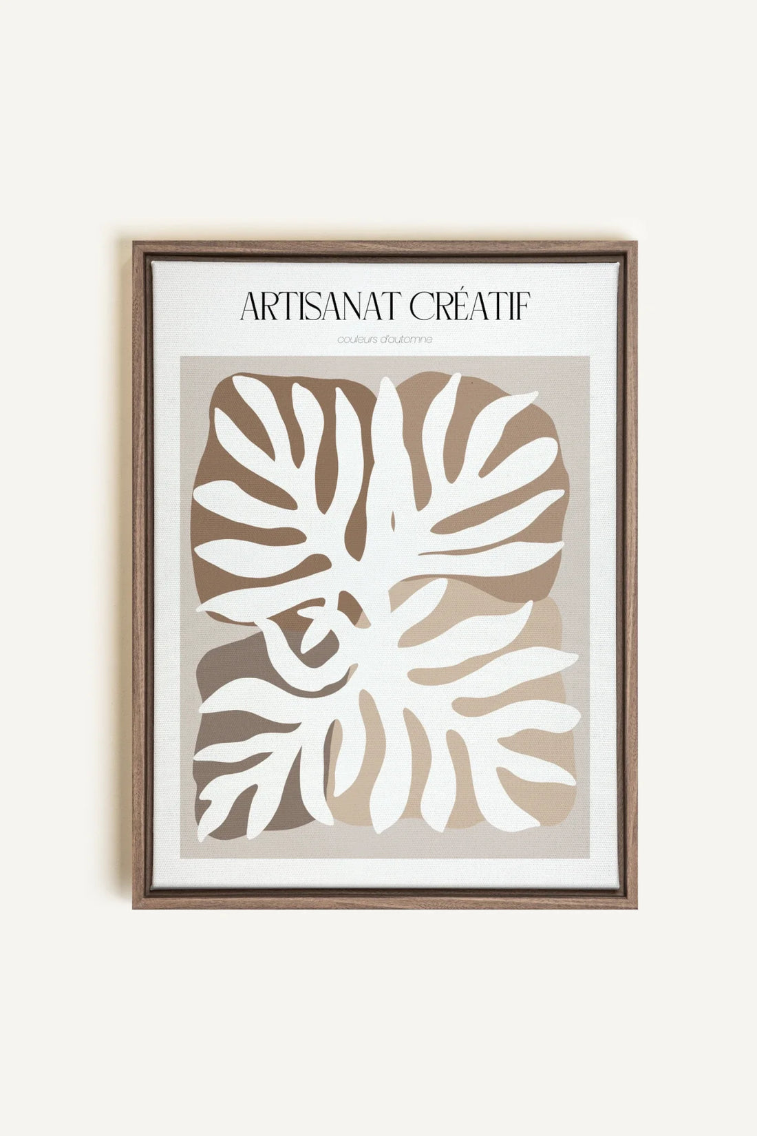 OLEKA CANVAS - ARTISANAT CRÉATIF, Oeuvre sur toile étirée, encadré Brun Chêne