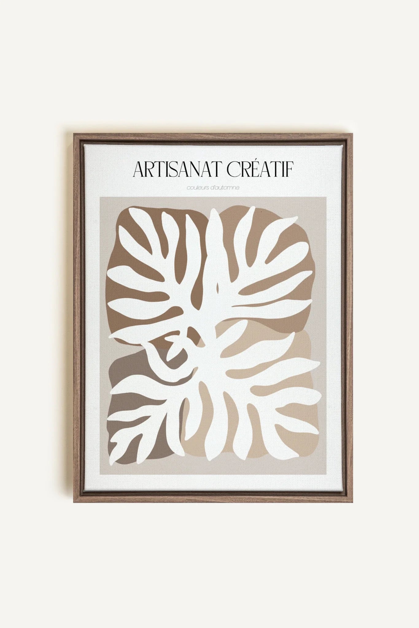 OLEKA CANVAS - ARTISANAT CRÉATIF, Oeuvre sur toile étirée, encadré Brun Chêne