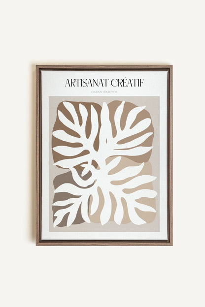 OLEKA CANVAS - ARTISANAT CRÉATIF, Oeuvre sur toile étirée, encadré Brun Chêne