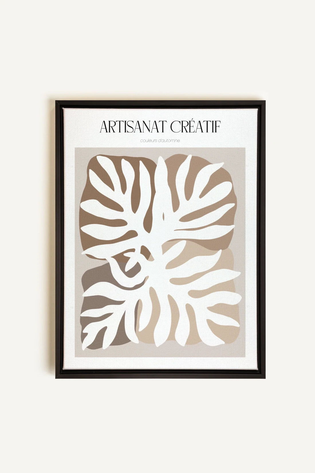 OLEKA CANVAS - ARTISANAT CRÉATIF, Oeuvre sur toile étirée, encadré Noir