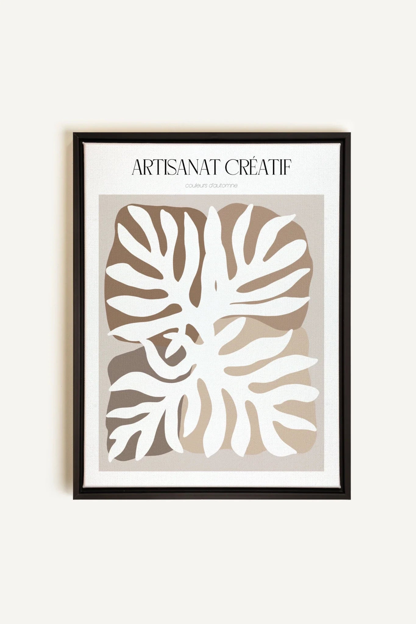 OLEKA CANVAS - ARTISANAT CRÉATIF, Oeuvre sur toile étirée, encadré Noir