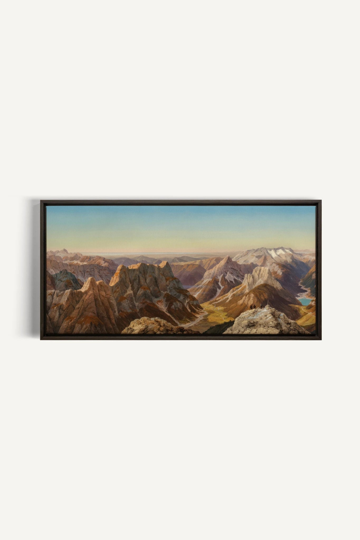 ATLAS GLOW, Work on stretched canvas, framed Walnut Brown