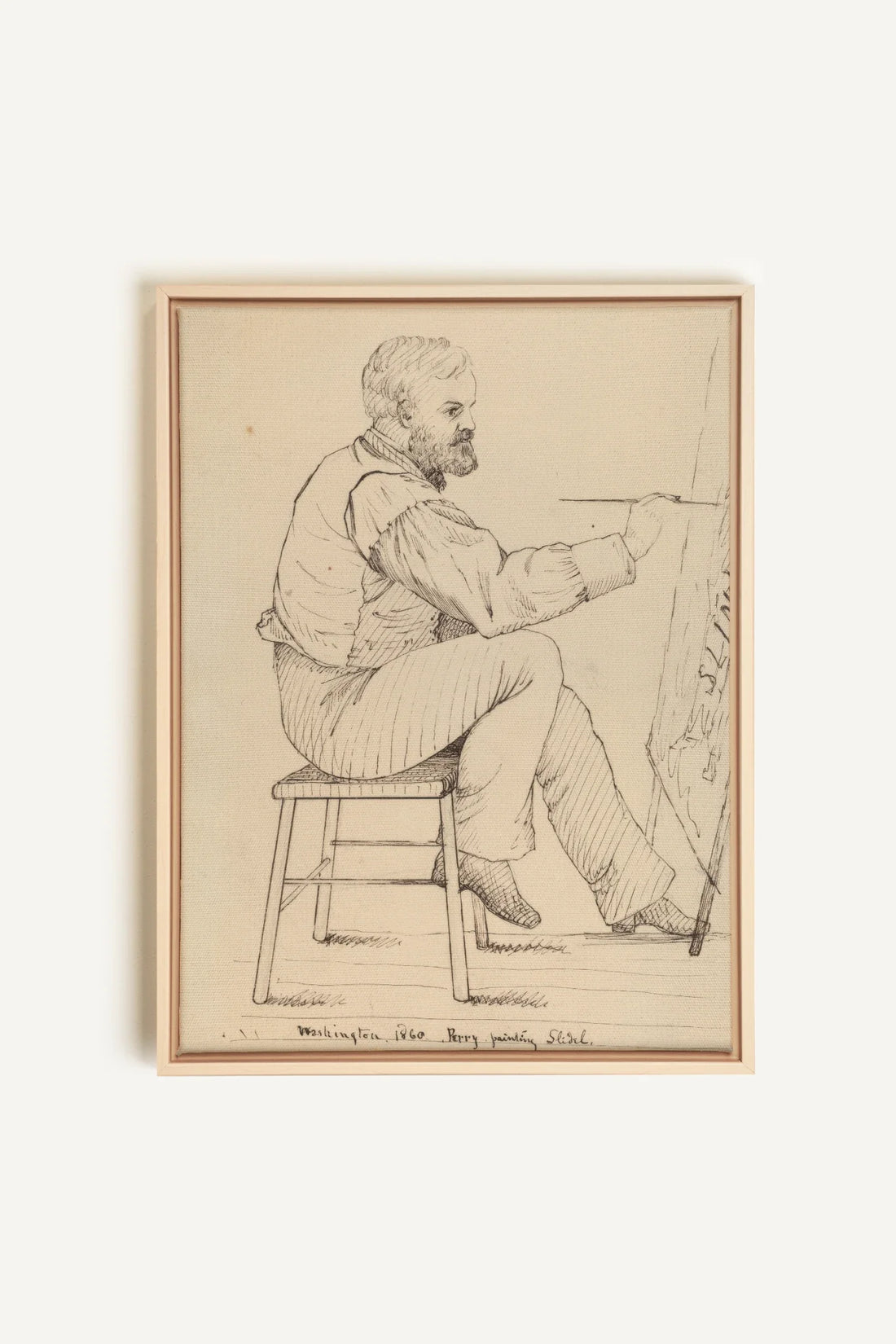 OLEKA CANVAS - AU FIL DU TRAIT, Oeuvre sur toile étirée, encadré Naturel Clair