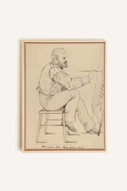 OLEKA CANVAS - AU FIL DU TRAIT, Oeuvre sur toile étirée, encadré Naturel Clair