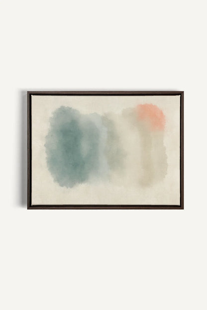 OLEKA CANVAS - AURORA SHADES, Oeuvre sur toile étirée, encadré Brun Noyer