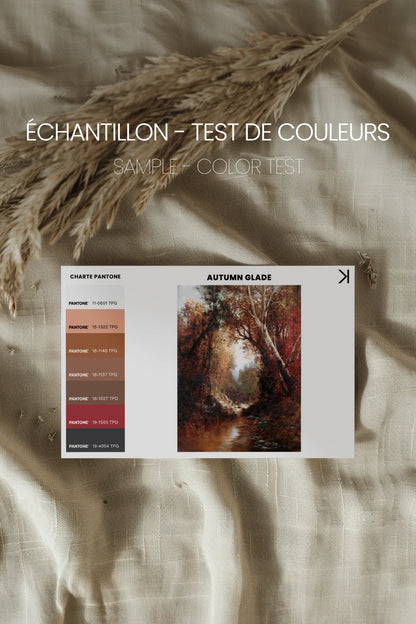 AUTUMN GLADE, Oeuvre sur toile étirée, encadré Vintage Argent