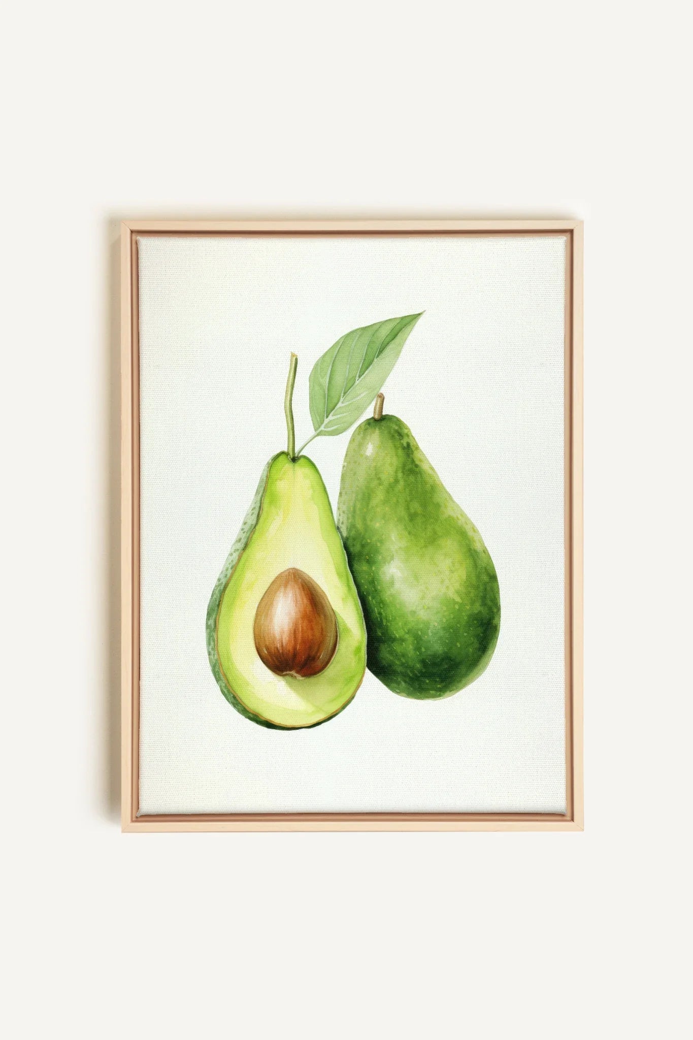 OLEKA CANVAS - AVOCADO, Oeuvre sur toile étirée, encadré Naturel Clair
