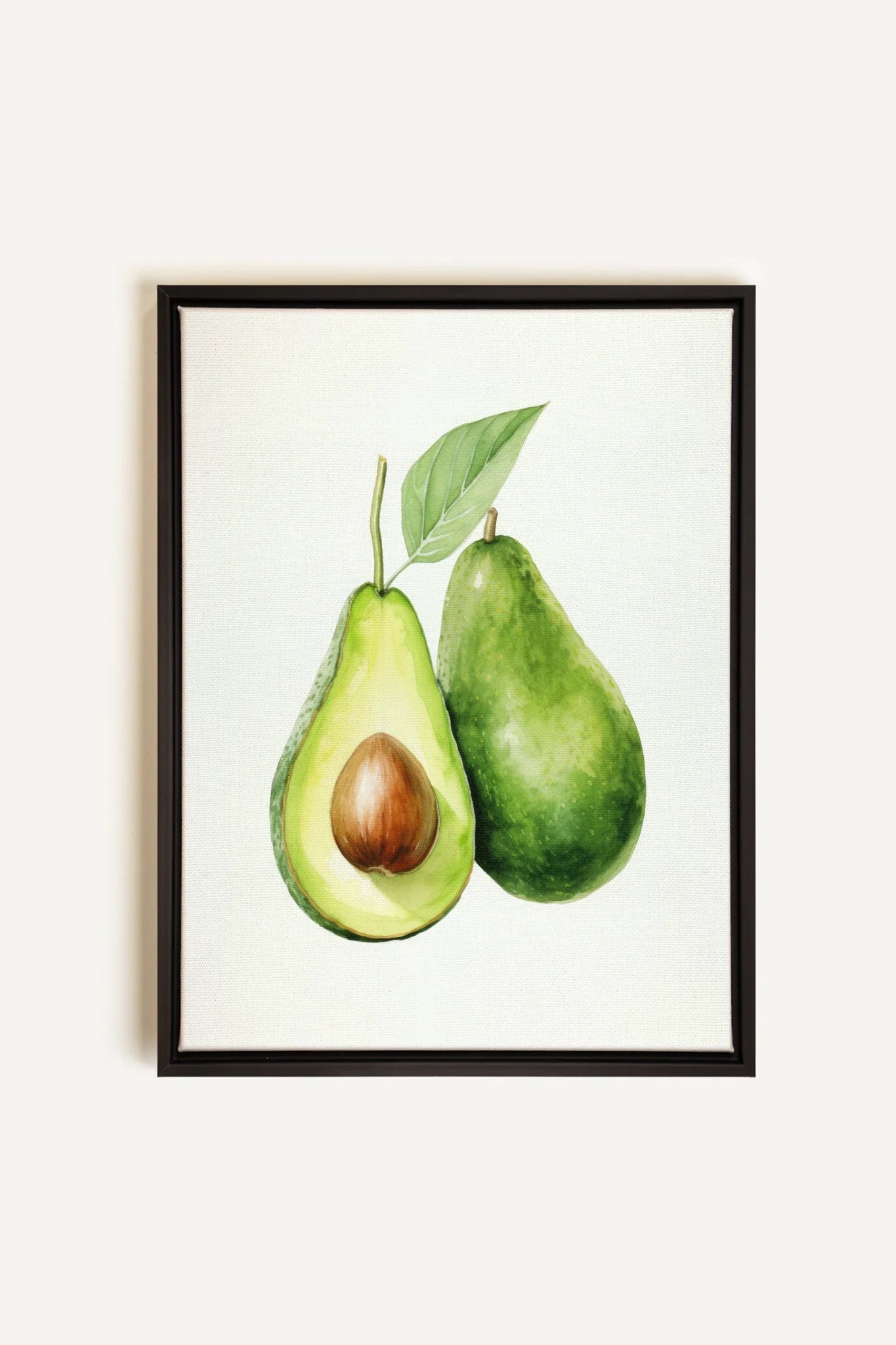 OLEKA CANVAS - AVOCADO, Oeuvre sur toile étirée, encadré Noir