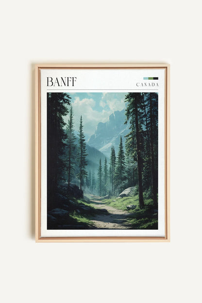 OLEKA CANVAS - BANFF, Oeuvre sur toile étirée, encadré Naturel Clair