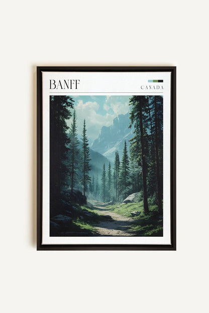 OLEKA CANVAS - BANFF, Oeuvre sur toile étirée, encadré Noir